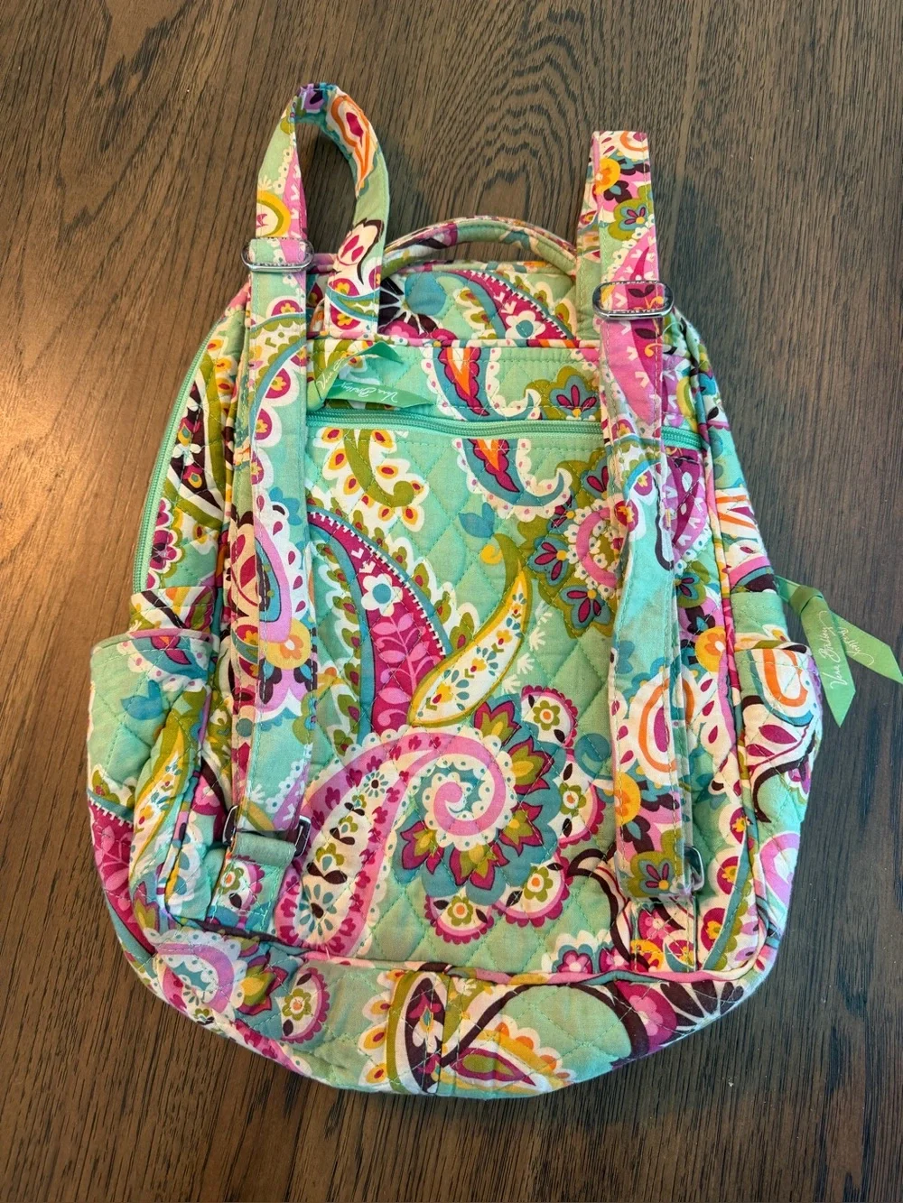 Vera Bradley-Inspired Quilted Turquoise Floral Backpack